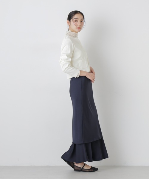 NANO universe（ナノユニバース）の「強撚コットンコンパクトカーディガン（カーディガン/ボレロ・レディース・ホワイト/ネイビー/ライトピンク・FREE）」の21枚目の写真