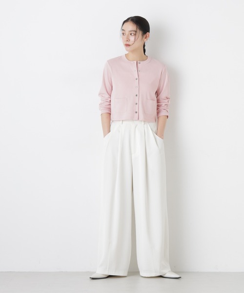 NANO universe（ナノユニバース）の「強撚コットンコンパクトカーディガン（カーディガン/ボレロ・レディース・ホワイト/ネイビー/ライトピンク・FREE）」の12枚目の写真