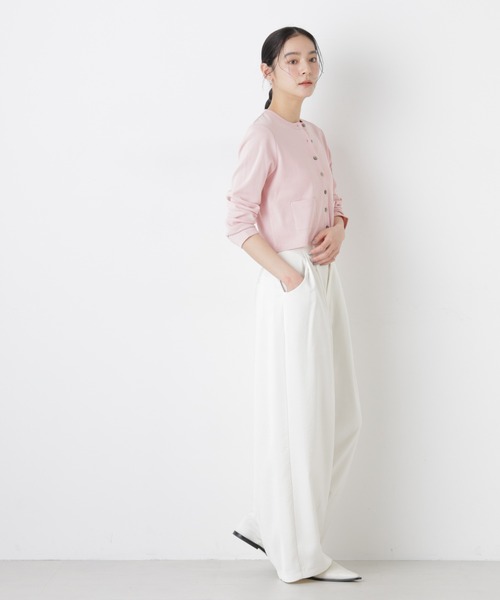 NANO universe（ナノユニバース）の「強撚コットンコンパクトカーディガン（カーディガン/ボレロ・レディース・ホワイト/ネイビー/ライトピンク・FREE）」の14枚目の写真