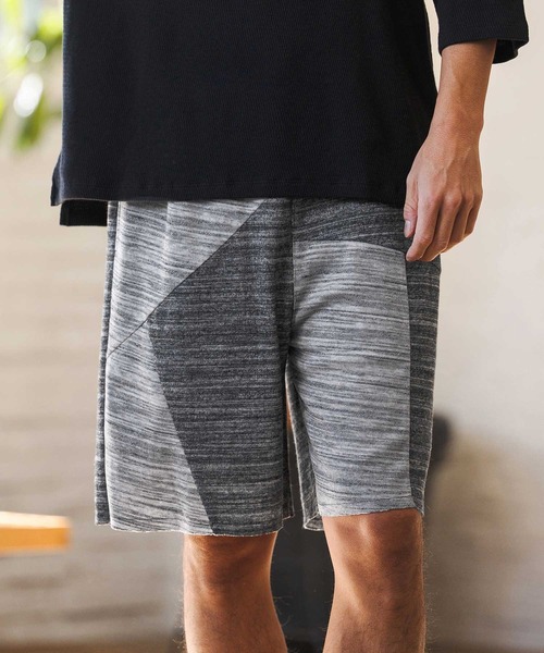 CAMBIO（カンビオ）の「mp14605- Crazy Pattern Pile Short Pants ショートパンツ(2026GIM-018)（その他パンツ・メンズ・ホワイト×グレー/ブラック×グレー/ブラック×ホワイト・S/M/L）」の3枚目の写真