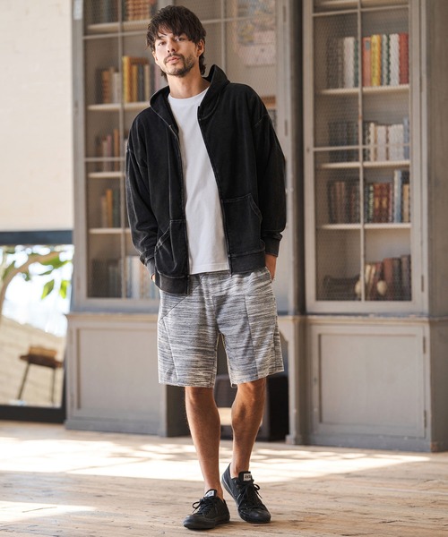 CAMBIO（カンビオ）の「mp14605- Crazy Pattern Pile Short Pants ショートパンツ(2026GIM-018)（その他パンツ・メンズ・ホワイト×グレー/ブラック×グレー/ブラック×ホワイト・S/M/L）」の13枚目の写真