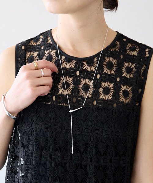 RIVE DROITE（リヴドロワ）の「【着映え】レイヤードレースワンピース（ワンピース・レディース・ブラック/アイボリー・FREE）」の17枚目の写真