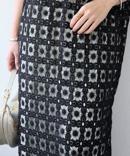 RIVE DROITE（リヴドロワ）の「【着映え】レイヤードレースワンピース（ワンピース・レディース・ブラック/アイボリー・FREE）」の18枚目の写真