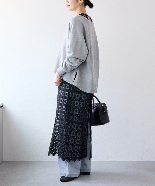 RIVE DROITE（リヴドロワ）の「【着映え】レイヤードレースワンピース（ワンピース・レディース・ブラック/アイボリー・FREE）」の21枚目の写真