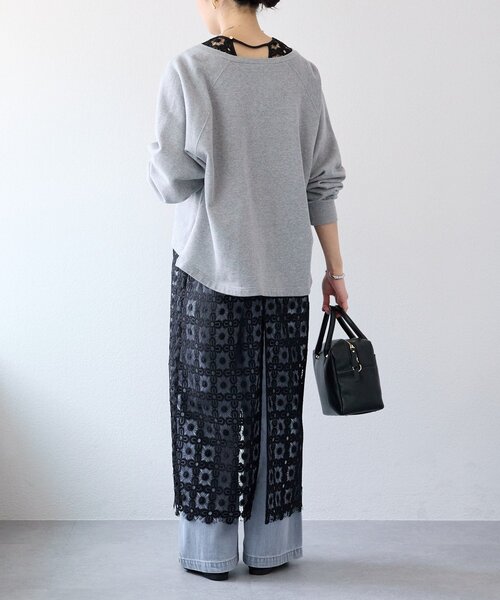 RIVE DROITE（リヴドロワ）の「【着映え】レイヤードレースワンピース（ワンピース・レディース・ブラック/アイボリー・FREE）」の22枚目の写真