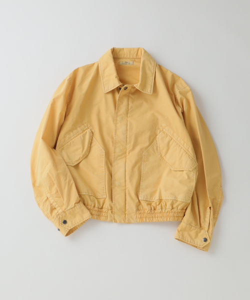 JOURNAL STANDARD relume（ジャーナルスタンダード　レリューム）の「ガーメントダイ カラー フライトジャケット（ミリタリージャケット・メンズ・イエロー/グレー/ダークパープル/モスグリーン・MEDIUM/LARGE）」の4枚目の写真