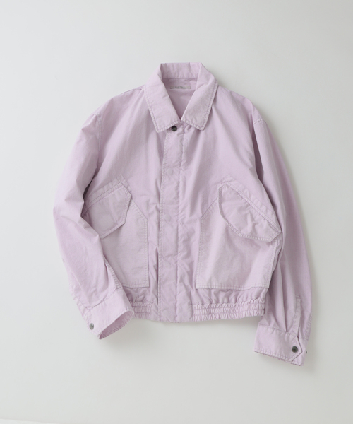 JOURNAL STANDARD relume（ジャーナルスタンダード　レリューム）の「ガーメントダイ カラー フライトジャケット（ミリタリージャケット・メンズ・イエロー/グレー/ダークパープル/モスグリーン・MEDIUM/LARGE）」の3枚目の写真