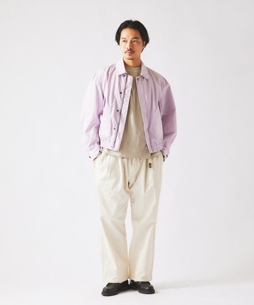 JOURNAL STANDARD relume（ジャーナルスタンダード　レリューム）の「ガーメントダイ カラー フライトジャケット（ミリタリージャケット・メンズ・イエロー/グレー/ダークパープル/モスグリーン・MEDIUM/LARGE）」の7枚目の写真