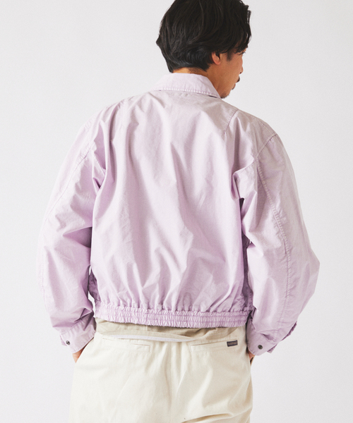 JOURNAL STANDARD relume（ジャーナルスタンダード　レリューム）の「ガーメントダイ カラー フライトジャケット（ミリタリージャケット・メンズ・イエロー/グレー/ダークパープル/モスグリーン・MEDIUM/LARGE）」の17枚目の写真