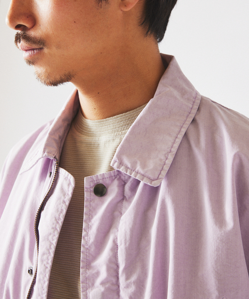 JOURNAL STANDARD relume（ジャーナルスタンダード　レリューム）の「ガーメントダイ カラー フライトジャケット（ミリタリージャケット・メンズ・イエロー/グレー/ダークパープル/モスグリーン・MEDIUM/LARGE）」の19枚目の写真