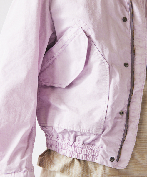 JOURNAL STANDARD relume（ジャーナルスタンダード　レリューム）の「ガーメントダイ カラー フライトジャケット（ミリタリージャケット・メンズ・イエロー/グレー/ダークパープル/モスグリーン・MEDIUM/LARGE）」の20枚目の写真