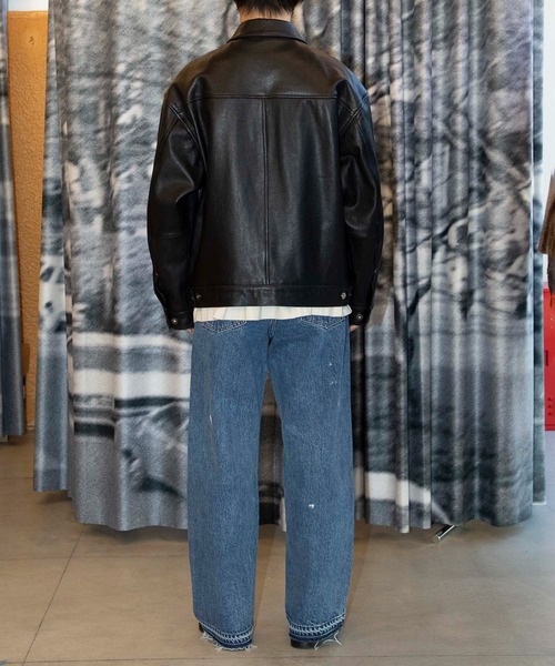 CCU (シーシーユー)の「TRUCKER JACKET GOAT(ブルゾン・メンズ・ブラック・1/2)」の6枚目の写真