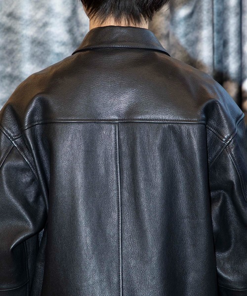 CCU (シーシーユー)の「TRUCKER JACKET GOAT(ブルゾン・メンズ・ブラック・1/2)」の9枚目の写真