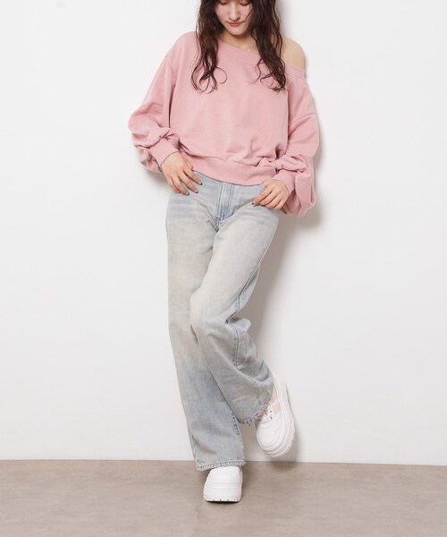 ESPERANZA(エスペランサ)の「ラメライン厚底スニーカー(スニーカー・レディース・ホワイト/ブラック/ピンク系・M/S/LL/L)」の14枚目の写真