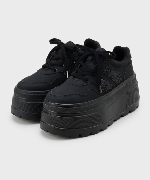 ESPERANZA(エスペランサ)の「ラメライン厚底スニーカー(スニーカー・レディース・ホワイト/ブラック/ピンク系・M/S/LL/L)」の16枚目の写真