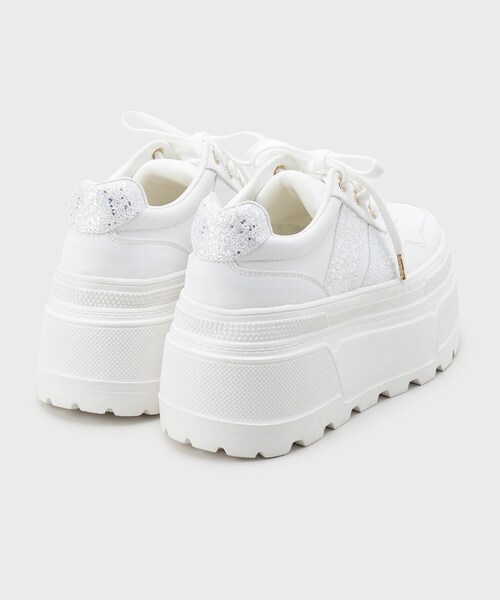 ESPERANZA(エスペランサ)の「ラメライン厚底スニーカー(スニーカー・レディース・ホワイト/ブラック/ピンク系・M/S/LL/L)」の21枚目の写真