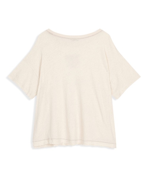 OPEN Yy(オープンワイワイ)の「【OPEN YY】SCOOP NECK PHONETIC TEE(Tシャツ/カットソー・レディース・ブラック/オフホワイト・S)」の5枚目の写真