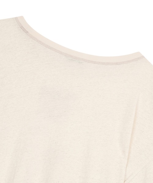 OPEN Yy(オープンワイワイ)の「【OPEN YY】SCOOP NECK PHONETIC TEE(Tシャツ/カットソー・レディース・ブラック/オフホワイト・S)」の9枚目の写真