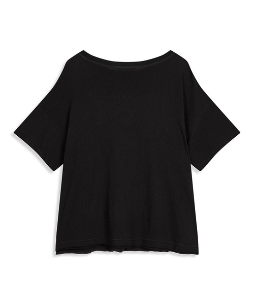 OPEN Yy(オープンワイワイ)の「【OPEN YY】SCOOP NECK PHONETIC TEE(Tシャツ/カットソー・レディース・ブラック/オフホワイト・S)」の13枚目の写真