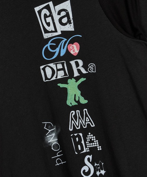 OPEN Yy(オープンワイワイ)の「【OPEN YY】SCOOP NECK PHONETIC TEE(Tシャツ/カットソー・レディース・ブラック/オフホワイト・S)」の18枚目の写真