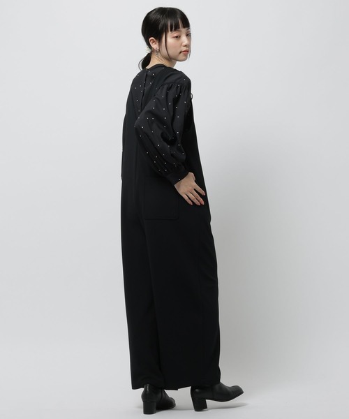 niko and...（ニコアンド）の「洗えるノビノビサロペット（サロペット/オーバーオール・レディース・アイボリー/ブラック・FREE）」の3枚目の写真