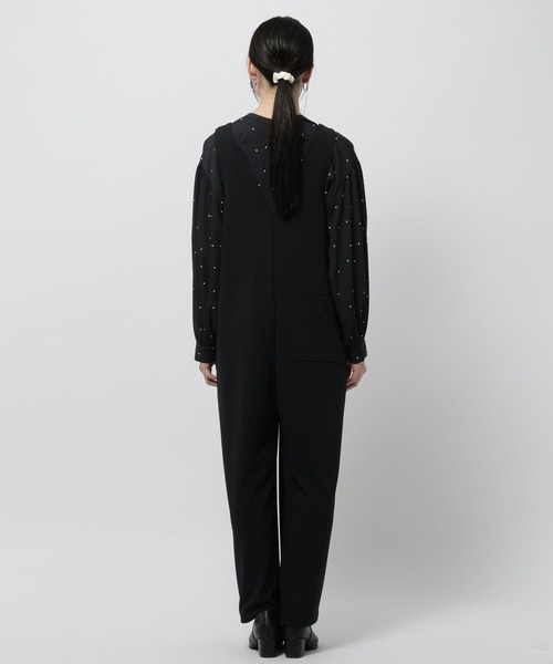 niko and...（ニコアンド）の「洗えるノビノビサロペット（サロペット/オーバーオール・レディース・アイボリー/ブラック・FREE）」の14枚目の写真