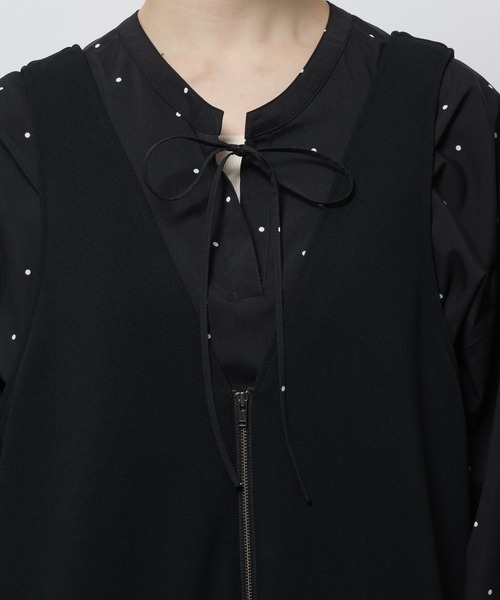 niko and...（ニコアンド）の「洗えるノビノビサロペット（サロペット/オーバーオール・レディース・アイボリー/ブラック・FREE）」の15枚目の写真