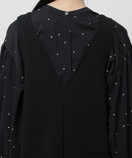 niko and...（ニコアンド）の「洗えるノビノビサロペット（サロペット/オーバーオール・レディース・アイボリー/ブラック・FREE）」の16枚目の写真