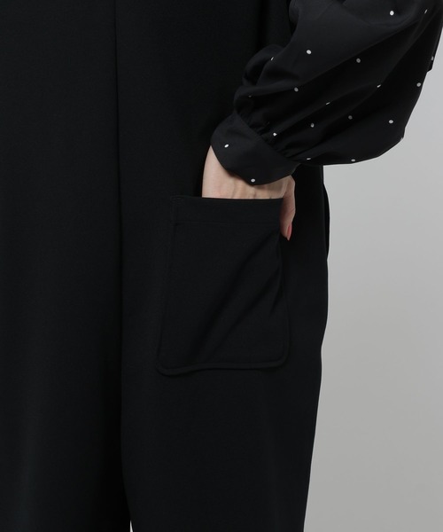 niko and...（ニコアンド）の「洗えるノビノビサロペット（サロペット/オーバーオール・レディース・アイボリー/ブラック・FREE）」の18枚目の写真