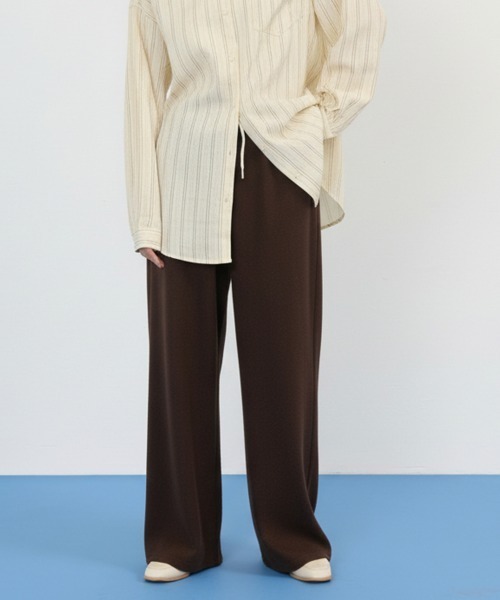 NUJOH(ヌゾ)の「Wide Drawstring Sweat Pants / ワイドドローストリングスウェットパンツ(スウェットパンツ・レディース・ブラック/ナチュラル/ブラウン/チャコールグレー・FREE)」の18枚目の写真