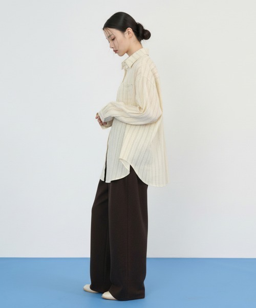 NUJOH(ヌゾ)の「Wide Drawstring Sweat Pants / ワイドドローストリングスウェットパンツ(スウェットパンツ・レディース・ブラック/ナチュラル/ブラウン/チャコールグレー・FREE)」の21枚目の写真
