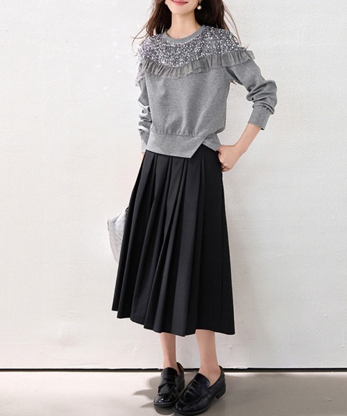 ONEP STAR(ワンピスター)の「装飾入りスウェットトップス(スウェット・レディース・グレー・MEDIUM/LARGE/X-LARGE)」の10枚目の写真