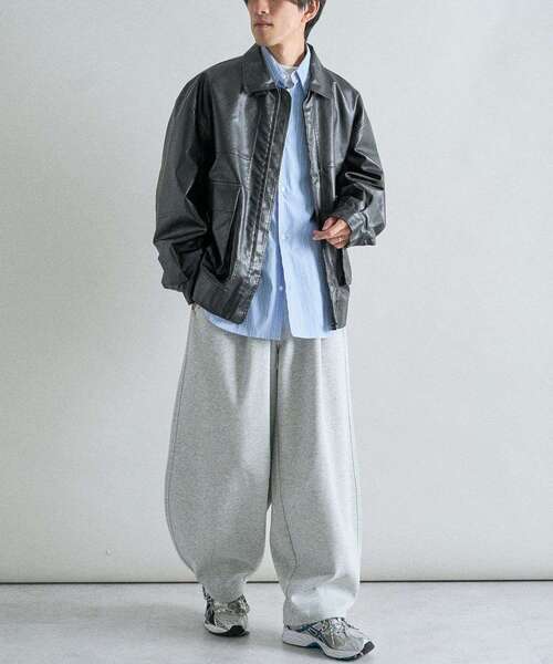 CRAFT STANDARD BOUTIQUE（クラフトスタンダードブティック）の「ボンディングスウェットバルーンパンツ（その他パンツ・メンズ・ライトグレー/ブラック・M/L/S）」の7枚目の写真