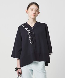 UNITED ARROWS（ユナイテッドアローズ）の「ミニマル Vネックフリル プルオーバー（ニット/セーター）」