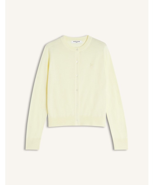 Maison Kitsune（メゾンキツネ）の「BABY FOX FINE MERINO REGULAR CARDIGAN（カーディガン/ボレロ・レディース・ライトイエロー/ライトオリーブ・XS/L/M/S）」の9枚目の写真