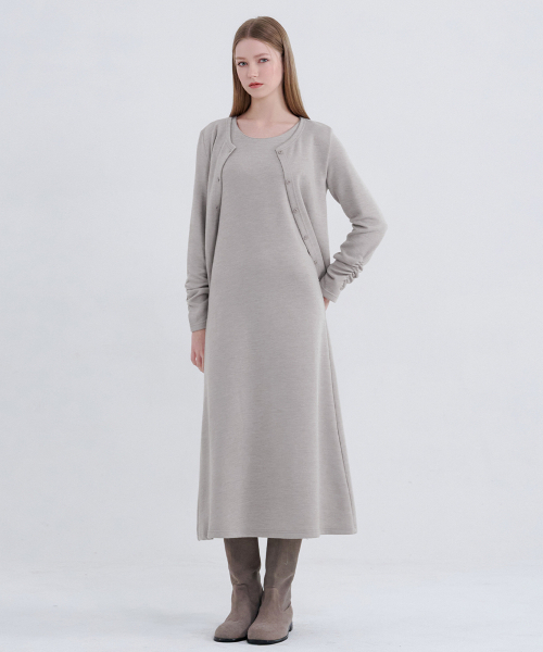 MICANE（ミケーネ）の「ソニア ビスチェドレス-カーディガンセットアップ（ワンピース・レディース・Beige/ブラック・SMALL/MEDIUM/LARGE/X-LARGE/XX-LARGE）」の12枚目の写真