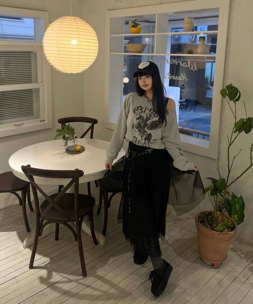 DAUSPICE(ディーオスピス)の「(DUC) GA one-shoulder sweatshirt Black(スウェット・レディース・ブラック・ONE SIZE)」の10枚目の写真