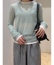 シアースキンニットトップ
