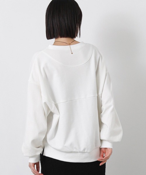 Gready Brilliant(グレディブリリアン)の「裏毛袖タックカットソー(Tシャツ/カットソー・レディース・オフホワイト/ピンク・38)」の9枚目の写真
