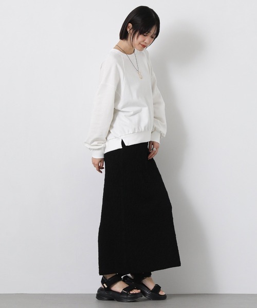 Gready Brilliant(グレディブリリアン)の「裏毛袖タックカットソー(Tシャツ/カットソー・レディース・オフホワイト/ピンク・38)」の4枚目の写真