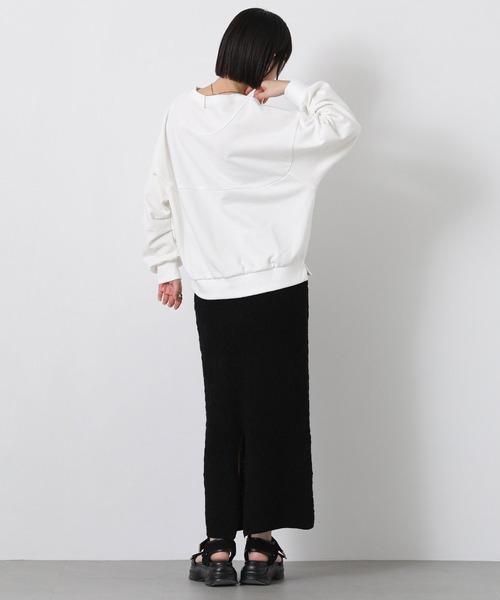 Gready Brilliant(グレディブリリアン)の「裏毛袖タックカットソー(Tシャツ/カットソー・レディース・オフホワイト/ピンク・38)」の5枚目の写真