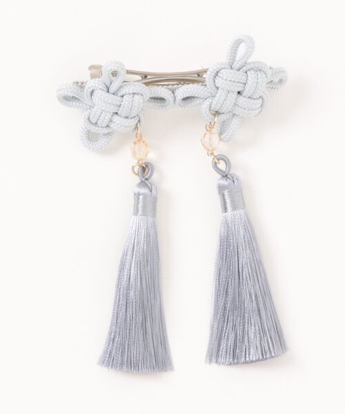 カヤ（カヤ）の「【カヤ】組み紐タッセルバレッタ（バレッタ/ヘアクリップ・レディース・ブラック/ネイビー/レッド/シルバー・FREE）」の4枚目の写真