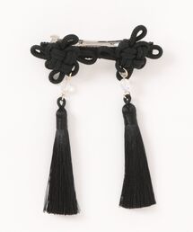 カヤ（カヤ）の「【カヤ】組み紐タッセルバレッタ（バレッタ/ヘアクリップ）」