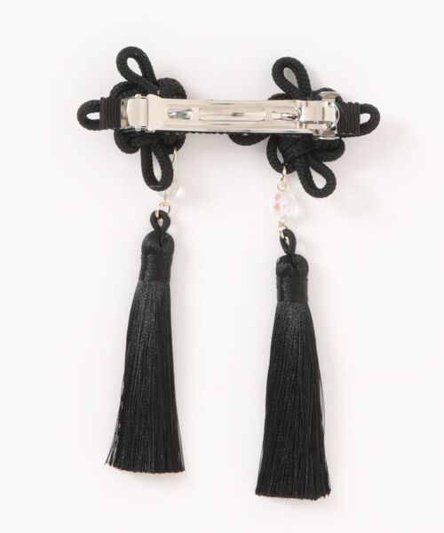 カヤ（カヤ）の「【カヤ】組み紐タッセルバレッタ（バレッタ/ヘアクリップ・レディース・ブラック/ネイビー/レッド/シルバー・FREE）」の5枚目の写真
