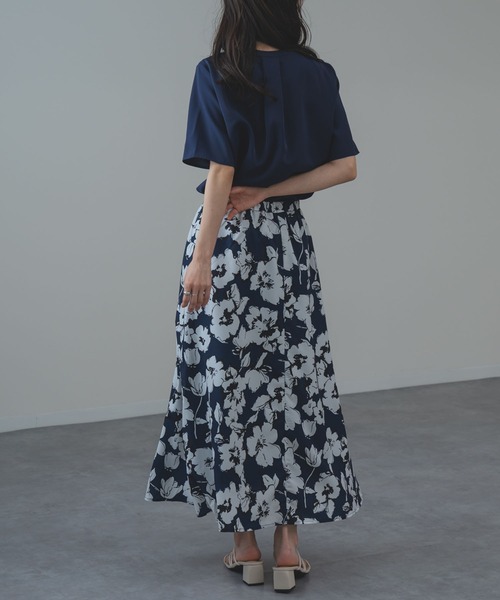 ANNA LUNA(アンナルナ)の「【ANNA LUNA】上品 な 花柄 で 華やぐ 大人 スカート(スカート・レディース・グレー/ネイビー・MEDIUM)」の20枚目の写真