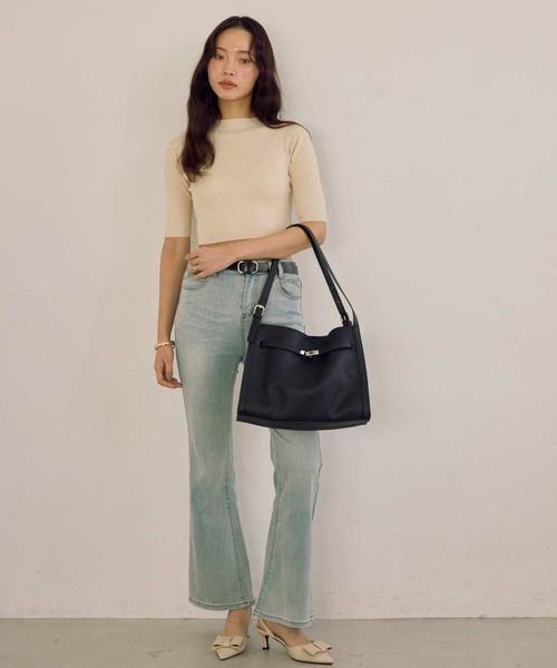 ACYM(アシーム)の「ハーフスリーブマシュマロニット(ニット/セーター・レディース・ブラック/ピンク/アイボリー・FREE)」の20枚目の写真