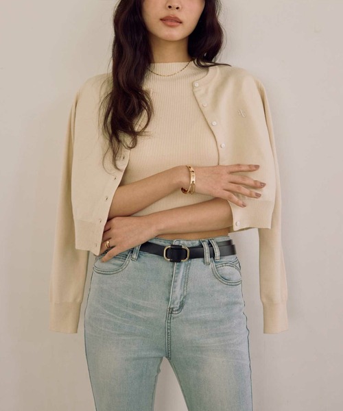 ACYM(アシーム)の「ハーフスリーブマシュマロニット(ニット/セーター・レディース・ブラック/ピンク/アイボリー・FREE)」の12枚目の写真