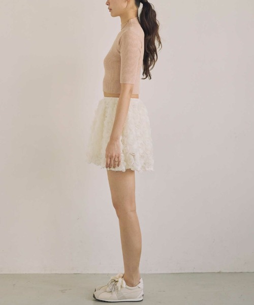 ACYM(アシーム)の「ハーフスリーブマシュマロニット(ニット/セーター・レディース・ブラック/ピンク/アイボリー・FREE)」の6枚目の写真