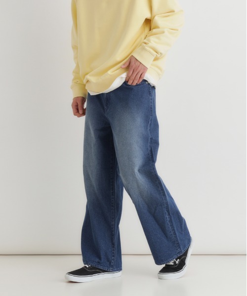 BACK NUMBER(バックナンバー)の「【BACK NUMBER】ルーズストレートジーンズ (リラックスシルエット / 洗練 / カジュアル / 通年仕様)(デニムパンツ・メンズ・ブラック/ダークインディゴブルー・S/M/XL/L)」の13枚目の写真