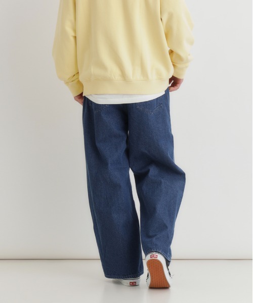 BACK NUMBER(バックナンバー)の「【BACK NUMBER】ルーズストレートジーンズ (リラックスシルエット / 洗練 / カジュアル / 通年仕様)(デニムパンツ・メンズ・ブラック/ダークインディゴブルー・S/M/XL/L)」の15枚目の写真